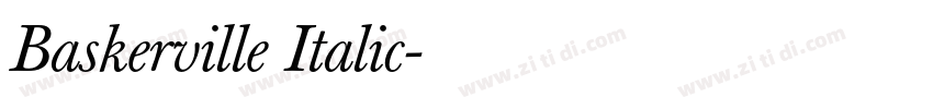 Baskerville Italic字体转换 Baskerville Italic字体转换